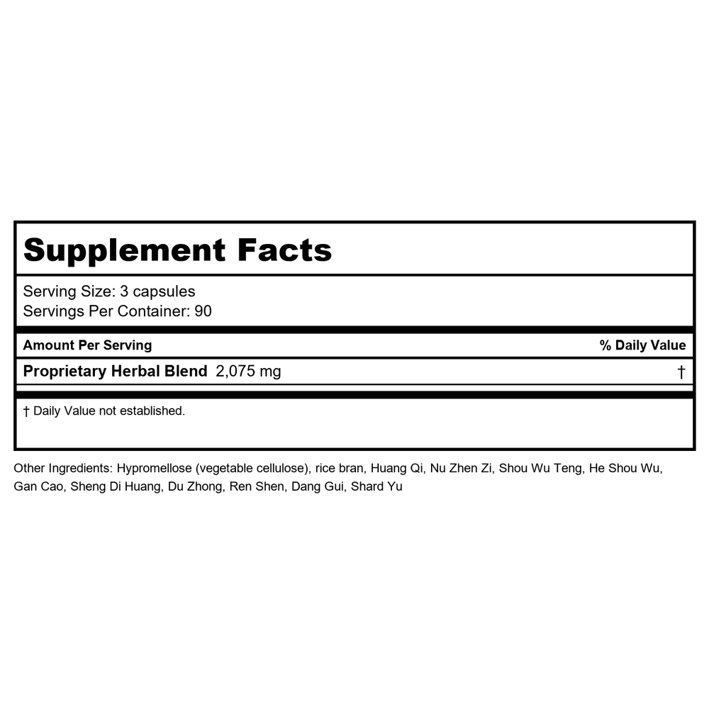 Health Concerns - Astra Essence - 90 Count - Supplement Facts panel