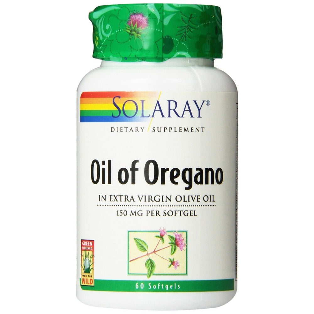 SOLARAY Oil of Oregano 150 mg - 60 Softgels - Supplement Facts panel
