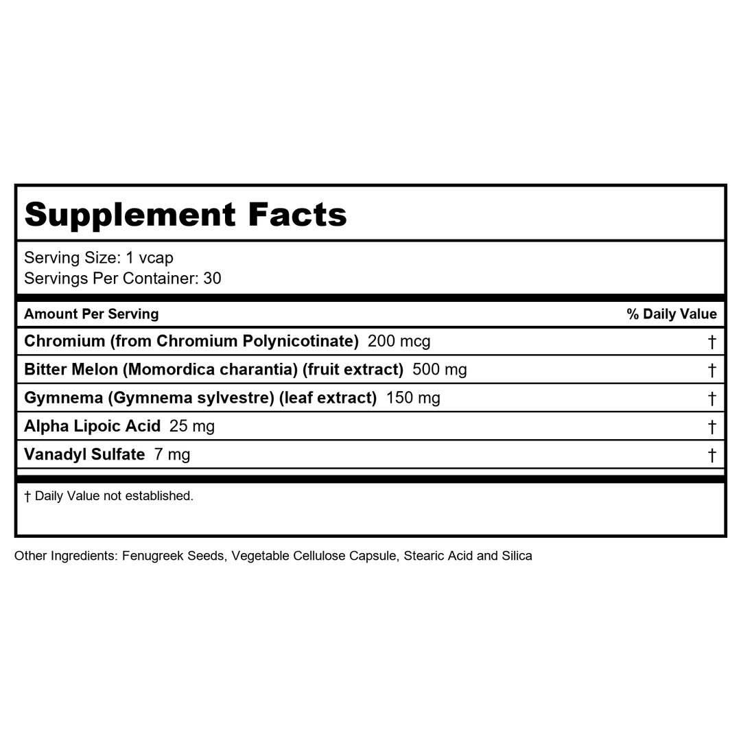 Solaray GlucoReg -- 30 Capsules - Supplement Facts panel
