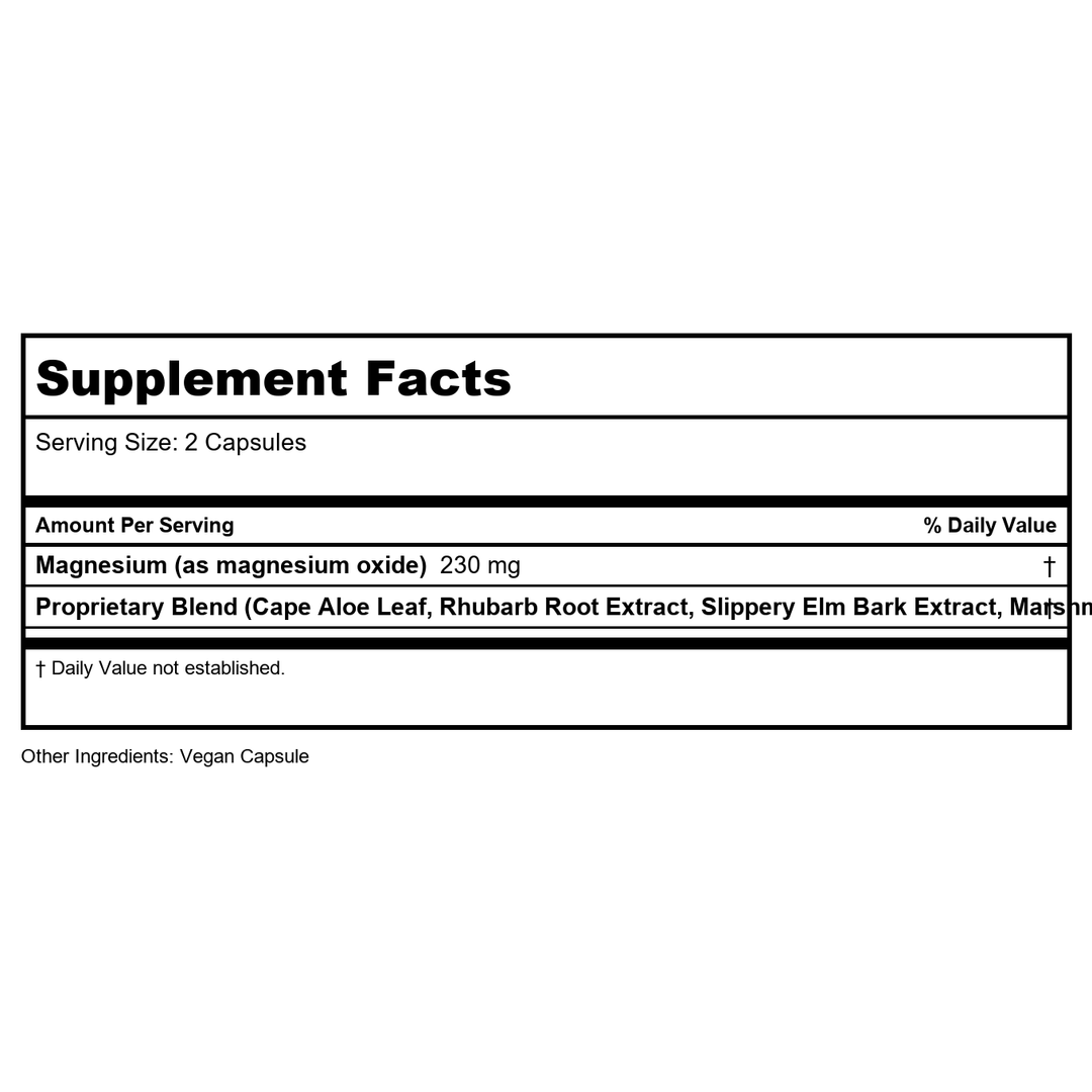 Advanced Naturals ColonMax 100 Capsules - Supplement Facts panel