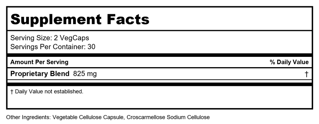 SOLARAY Total Cleanse Colon, Veg Cap (Btl-Plastic) | 60 Count - Supplement Facts panel