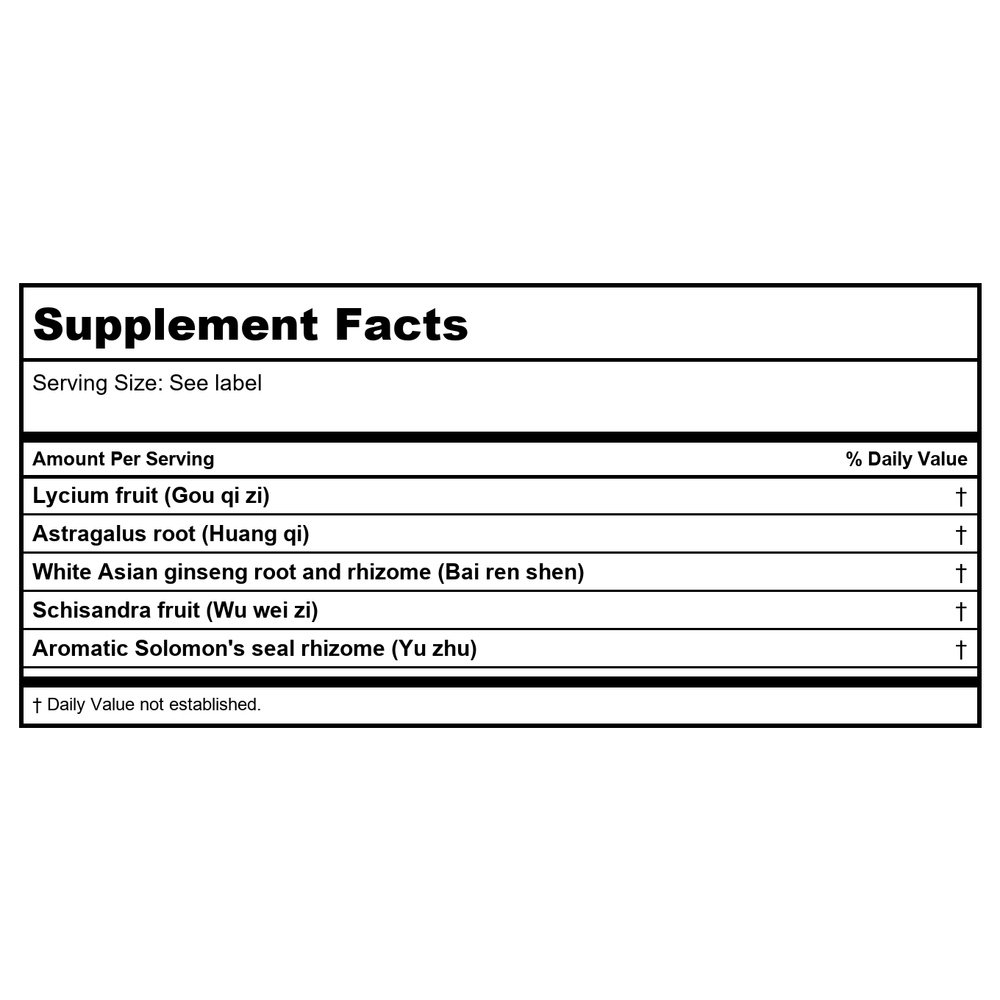 Kan Herb Sage Solutions Move Mountains 8 Ounce - Supplement Facts panel