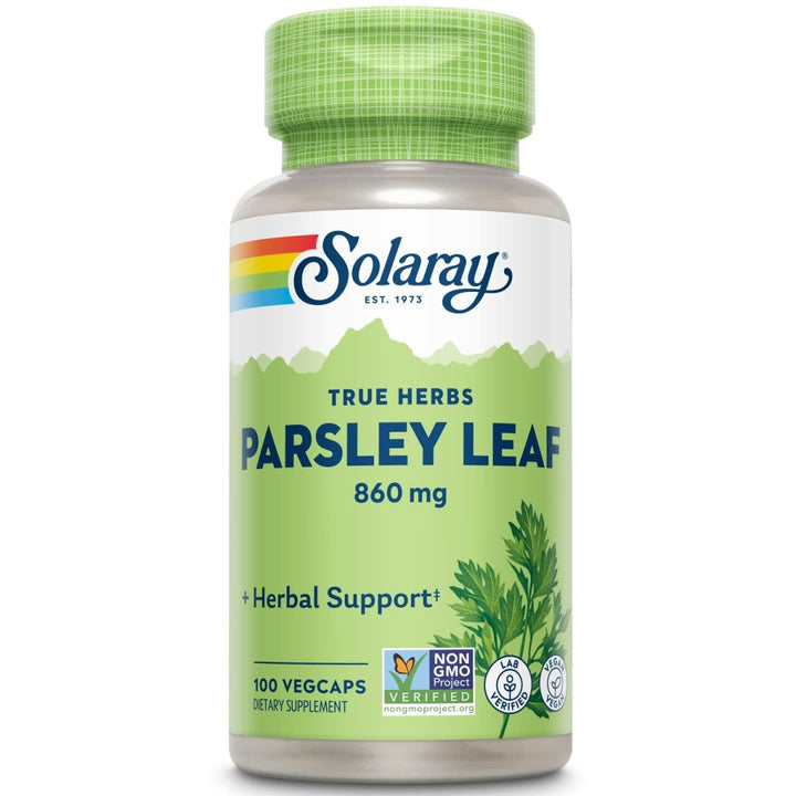 Solaray Parsley Capsules, 860 mg | 100 Count  01420 - Supplement Facts panel