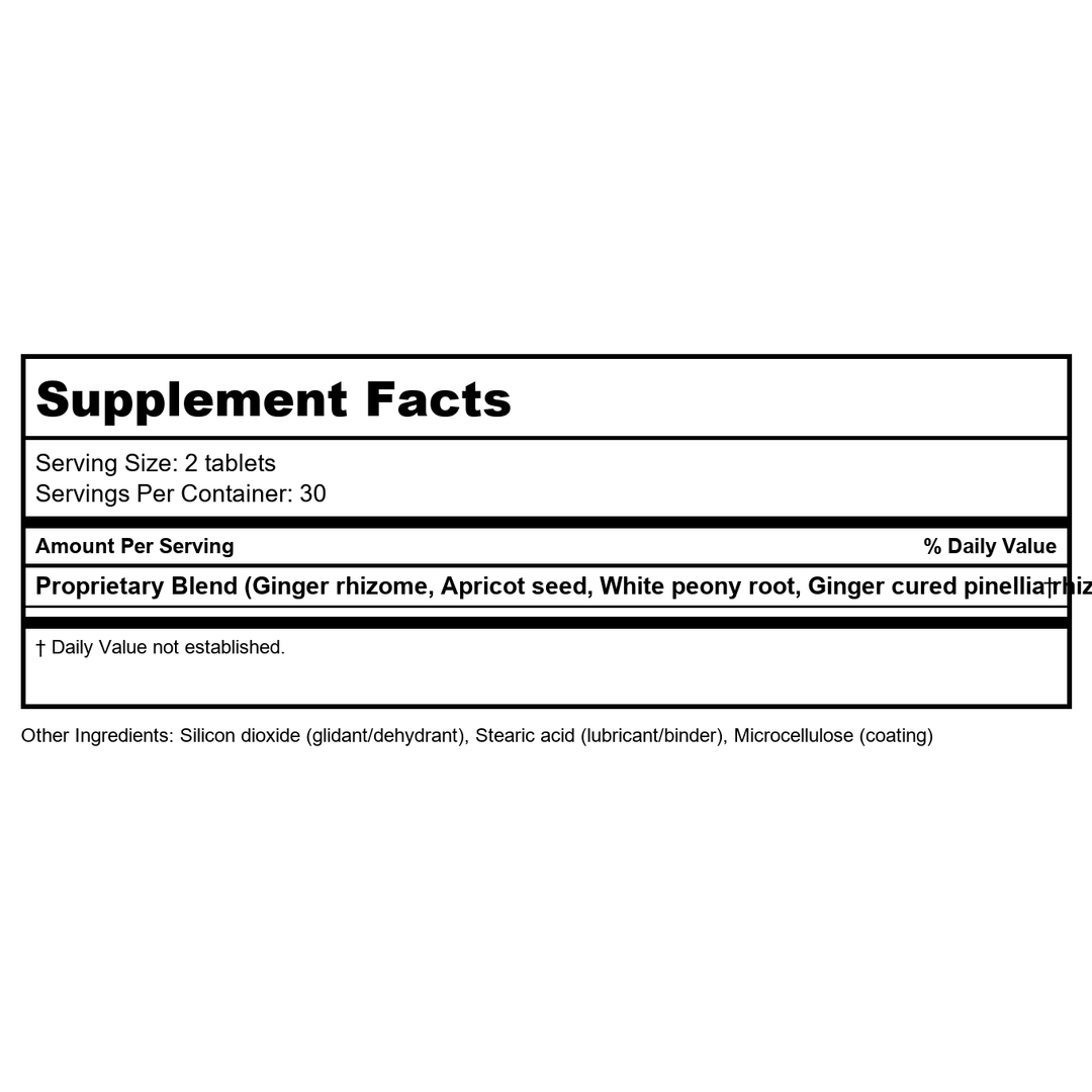 Kan Herb Traditionals Blue Green Lung Formula 60 Tablets - Supplement Facts panel
