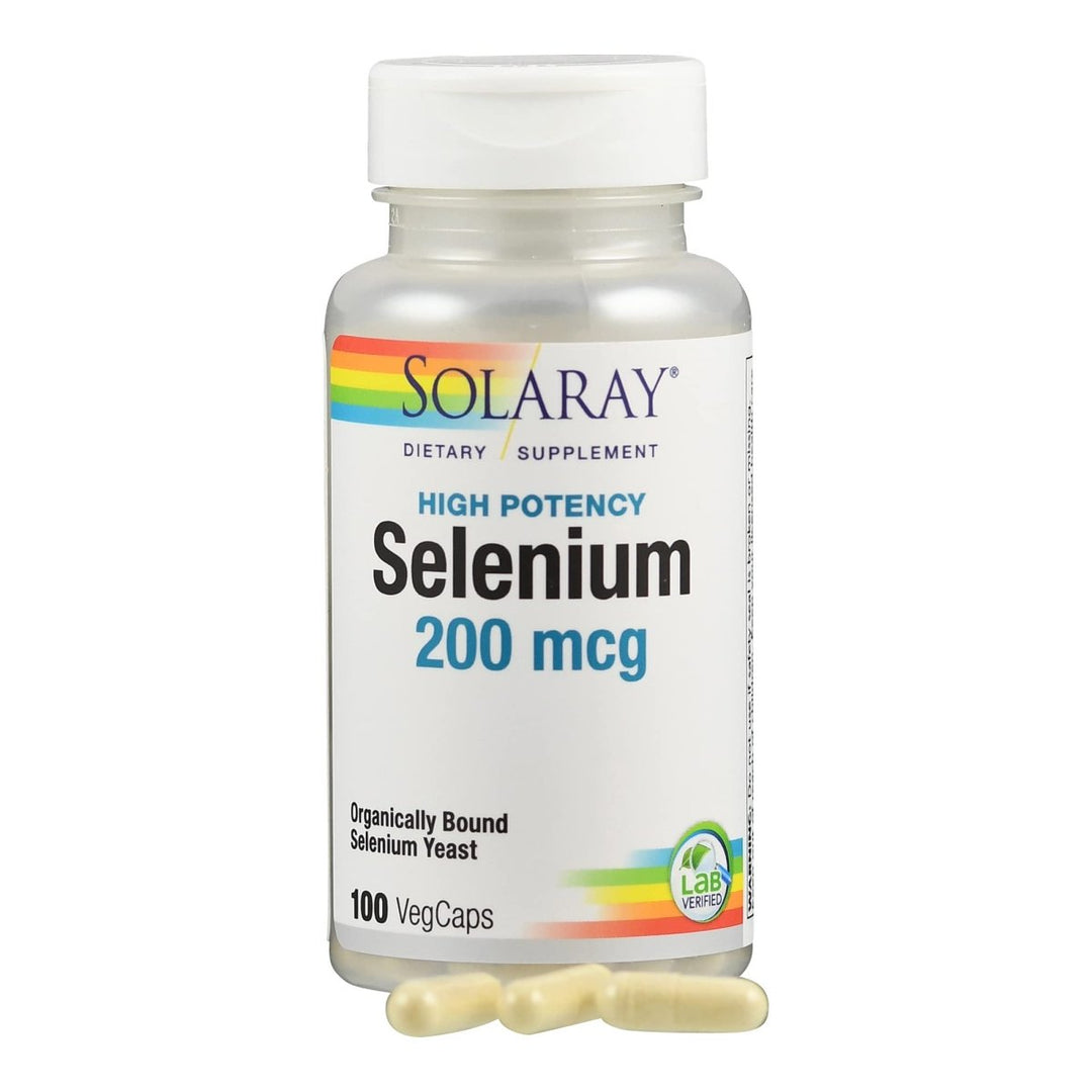 SOLARAY Selenium 200 MCG High Potency, 100 CT - Supplement Facts panel