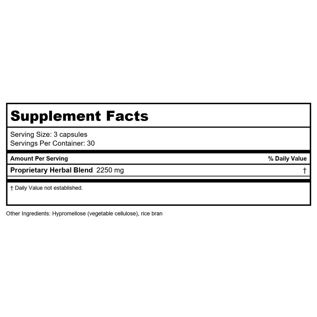 Health Concerns Essence Chamber 90t - Supplement Facts panel