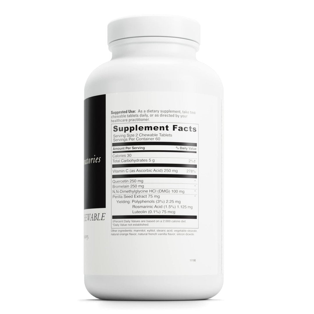DaVinci Labs Aller-DMG Chewable - - 120 Chewable Vegetarian Tablets - Supplement Facts panel