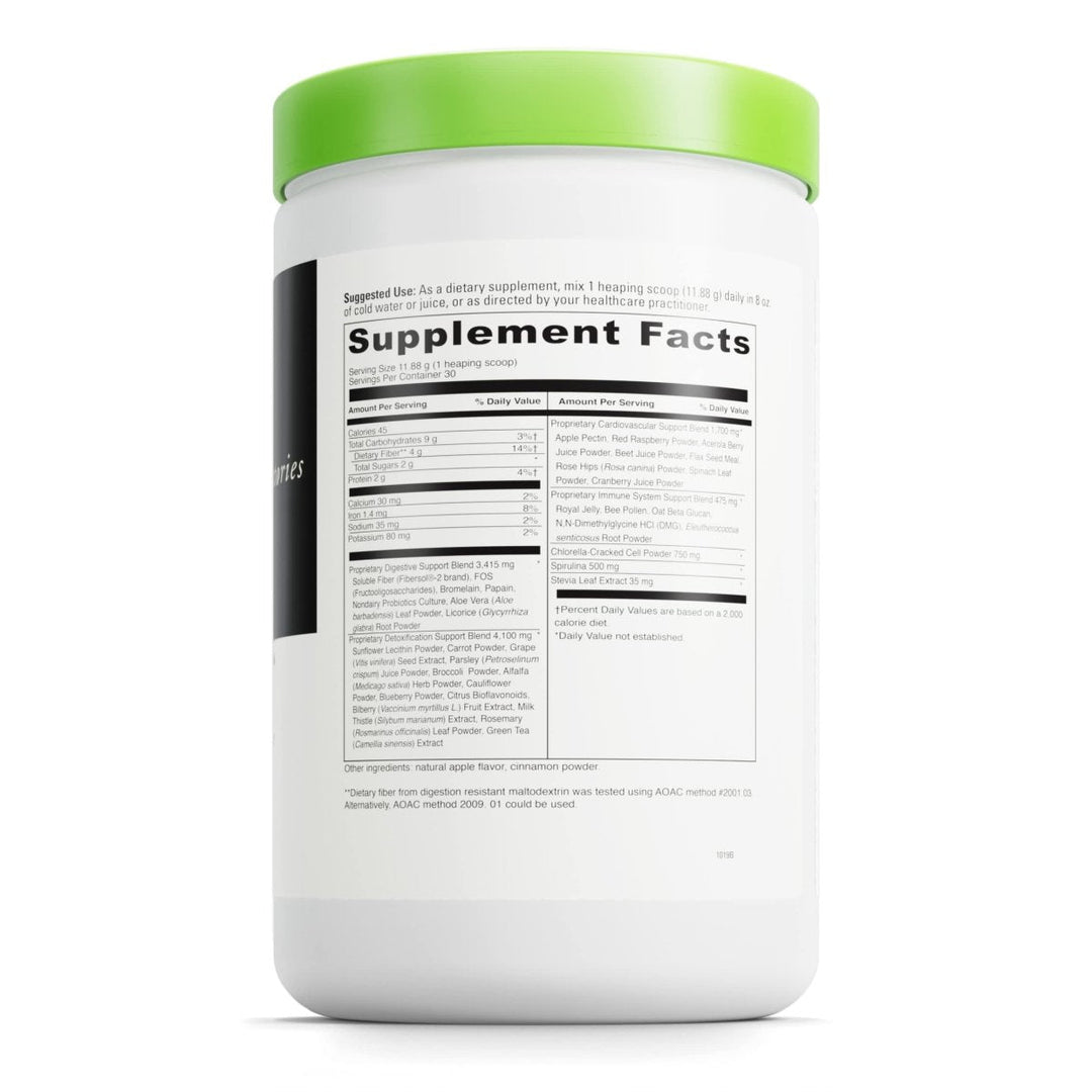 DAVINCI Labs Spectra Greens - Vegetarian - 30 Servings - Supplement Facts panel