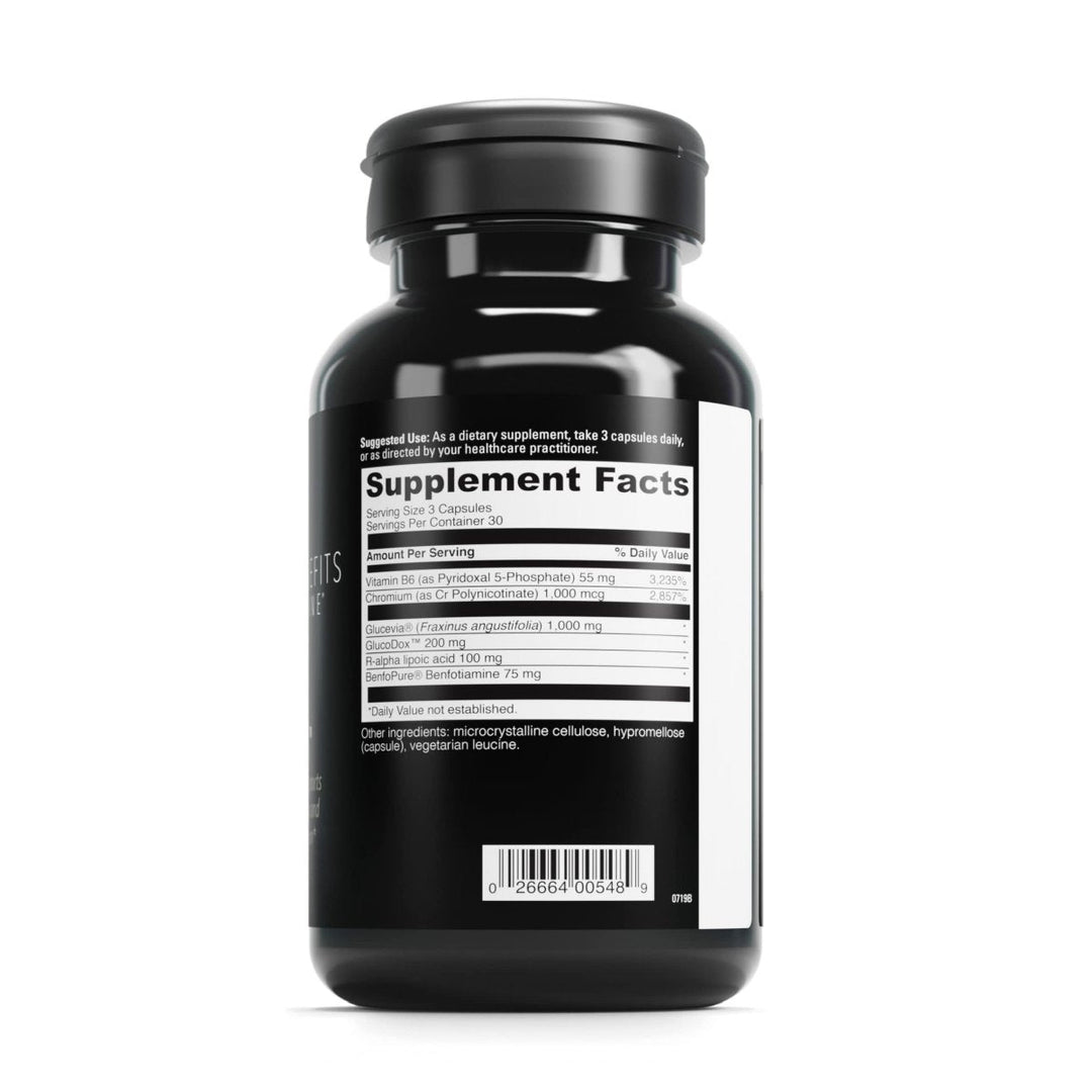 DaVinci Labs Gluco Benefits - Support Healthy Metabolism and Cellular Energy - 90 Vegetarian Capsules - Supplement Facts panel