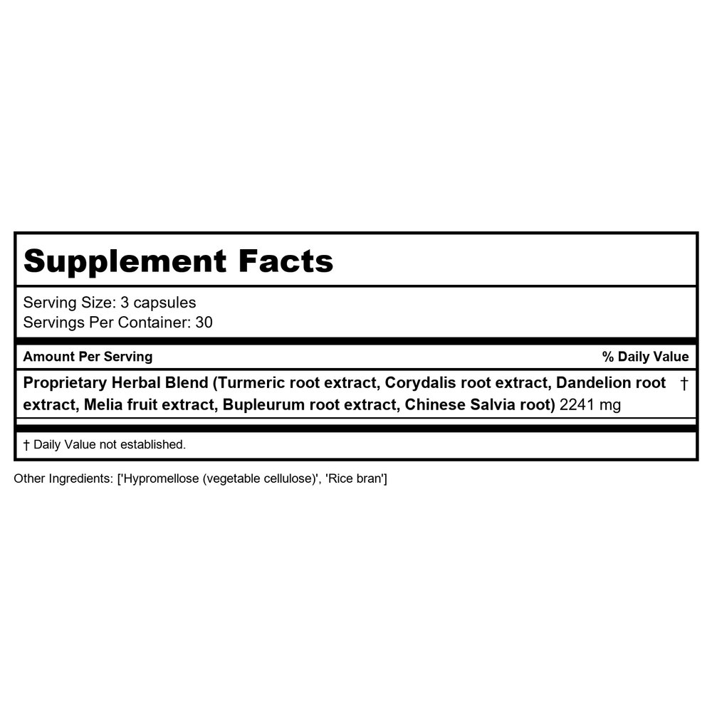 Health Concerns GB-6 - Supplement Facts panel