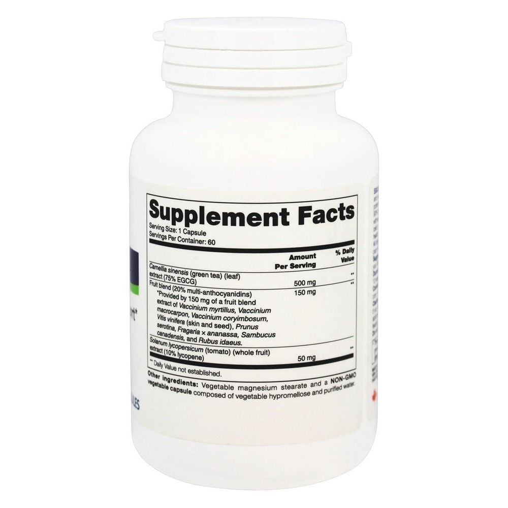 Nutritional Fundamentals for Health EGCG SAP 60 caps - Supplement Facts panel