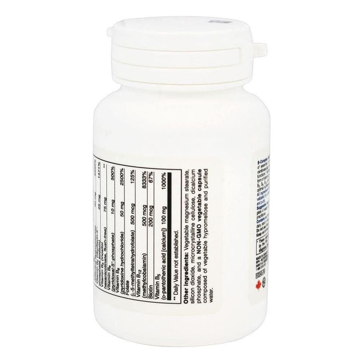 Nutritional Fundamentals for Health B-Complex SAP 60 caps - Supplement Facts panel