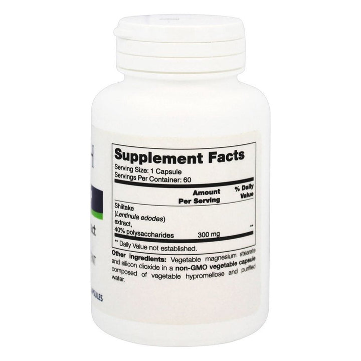 NFH - Shiitake SAP - 60 Capsules - Supplement Facts panel