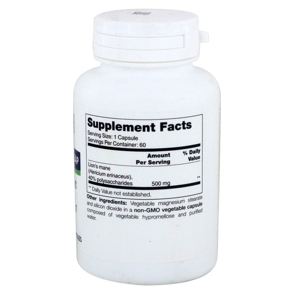 NFH - Hericium Erinaceus SAP - 60 Capsules - Supplement Facts panel