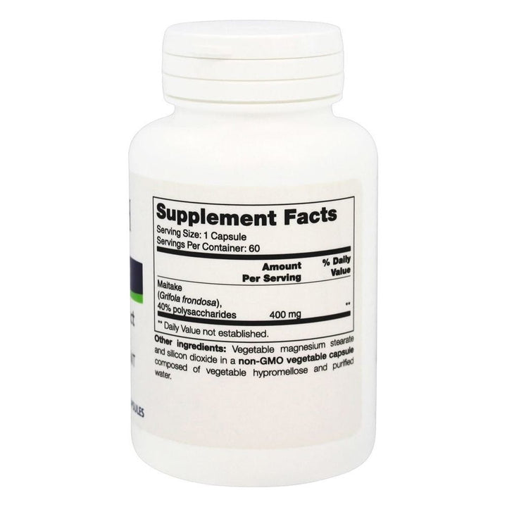 NFH - Maitake SAP - 60 Capsules - Supplement Facts panel