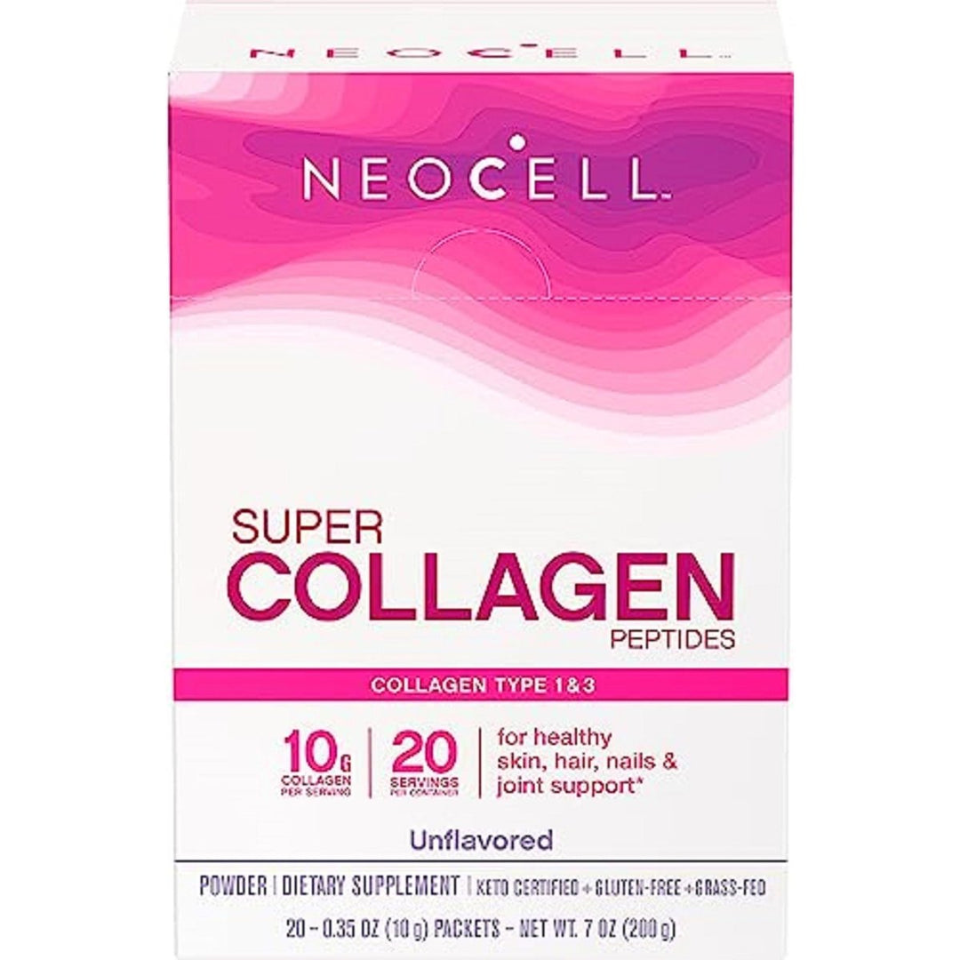 NeoCell Super Collagen Peptides - Unflavored Powder, 20 Servings, 7 Oz. - Supplement Facts panel