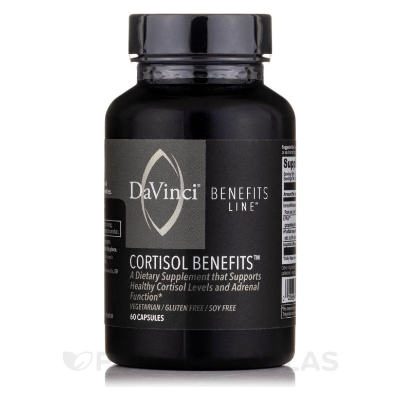 Davinci Cortisol Benefits 60Caps - Supplement Facts panel