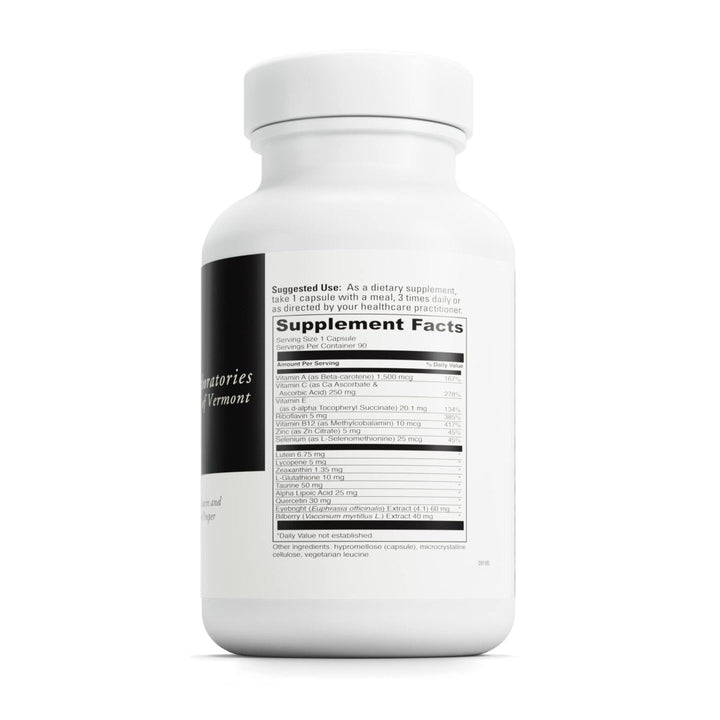 Davinci Healthy Eyes 90 Vcaps - Supplement Facts panel