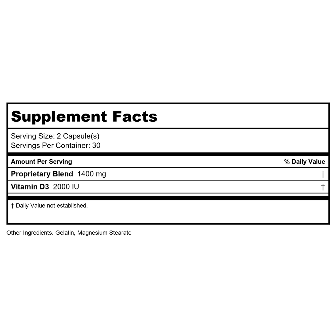 Aidan Stem Kine - 60 Capsules - Supplement Facts panel