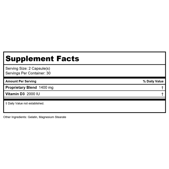 Aidan Stem Kine - 60 Capsules - Supplement Facts panel