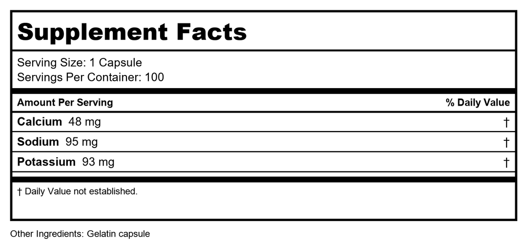 BioTech Tri-Salts Powder 120 Grams - Supplement Facts panel