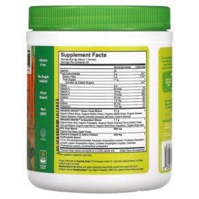 Amazing Grass Green Superfood Original 30 servings 8.5 Oz - Supplement Facts panel