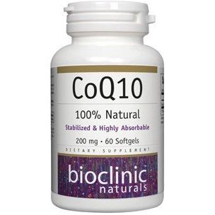 Bioclinic Naturals CoQ10 200mg 60 Softgels - Supplement Facts panel