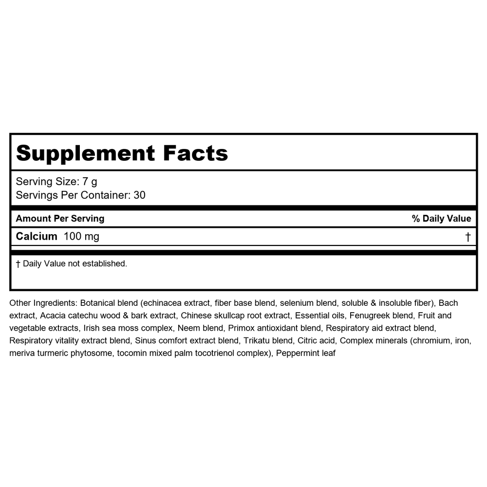 Amazing Grass Green Superfood Antioxidant Sweet Berry 30 Servings 210g - Supplement Facts panel