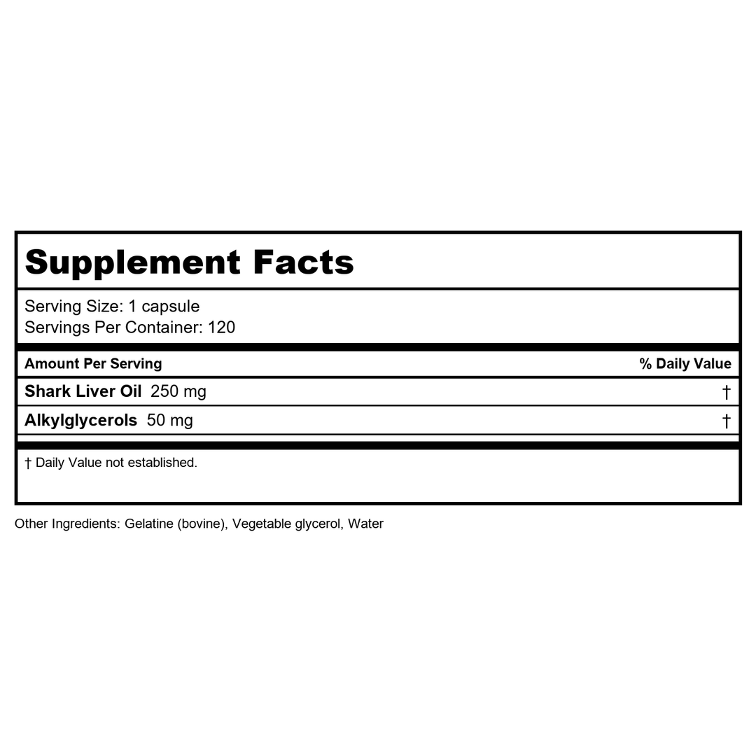 American Nutriceuticals IMMUN-ALK 90 caps 500mg (Formerly Ecomer) - Supplement Facts panel