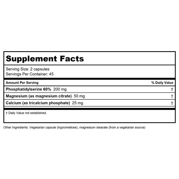 Ayush Herbs AyuPhos 90 caps - Supplement Facts panel
