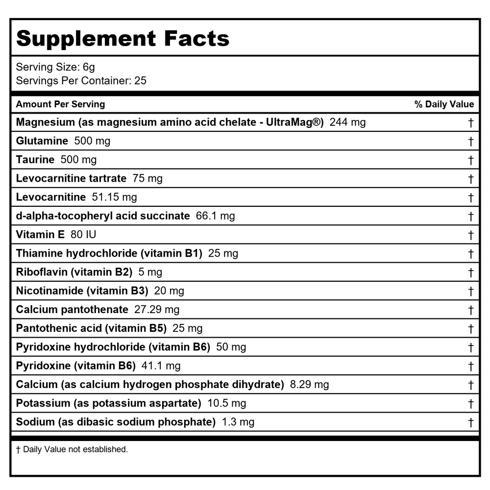 BioCeuticals Ultra Muscleze 150g - Supplement Facts panel