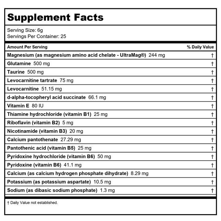 BioCeuticals Ultra Muscleze 150g - Supplement Facts panel