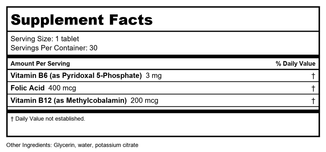 Davinci Chewable B12-MC 200 - 2 - Supplement Facts panel