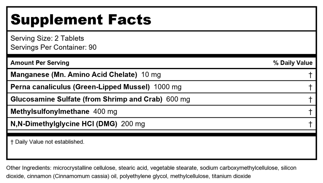 Davinci Perna Plus 180 Tablets - 3 Pack - Supplement Facts panel