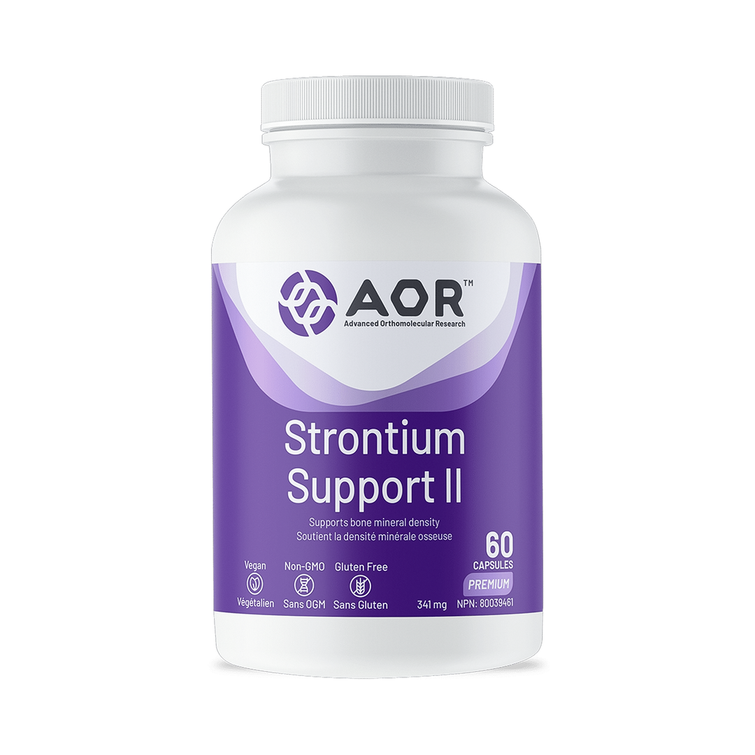 AOR Strontium Support II 60 Vcaps - 2 Pack - Supplement Facts panel