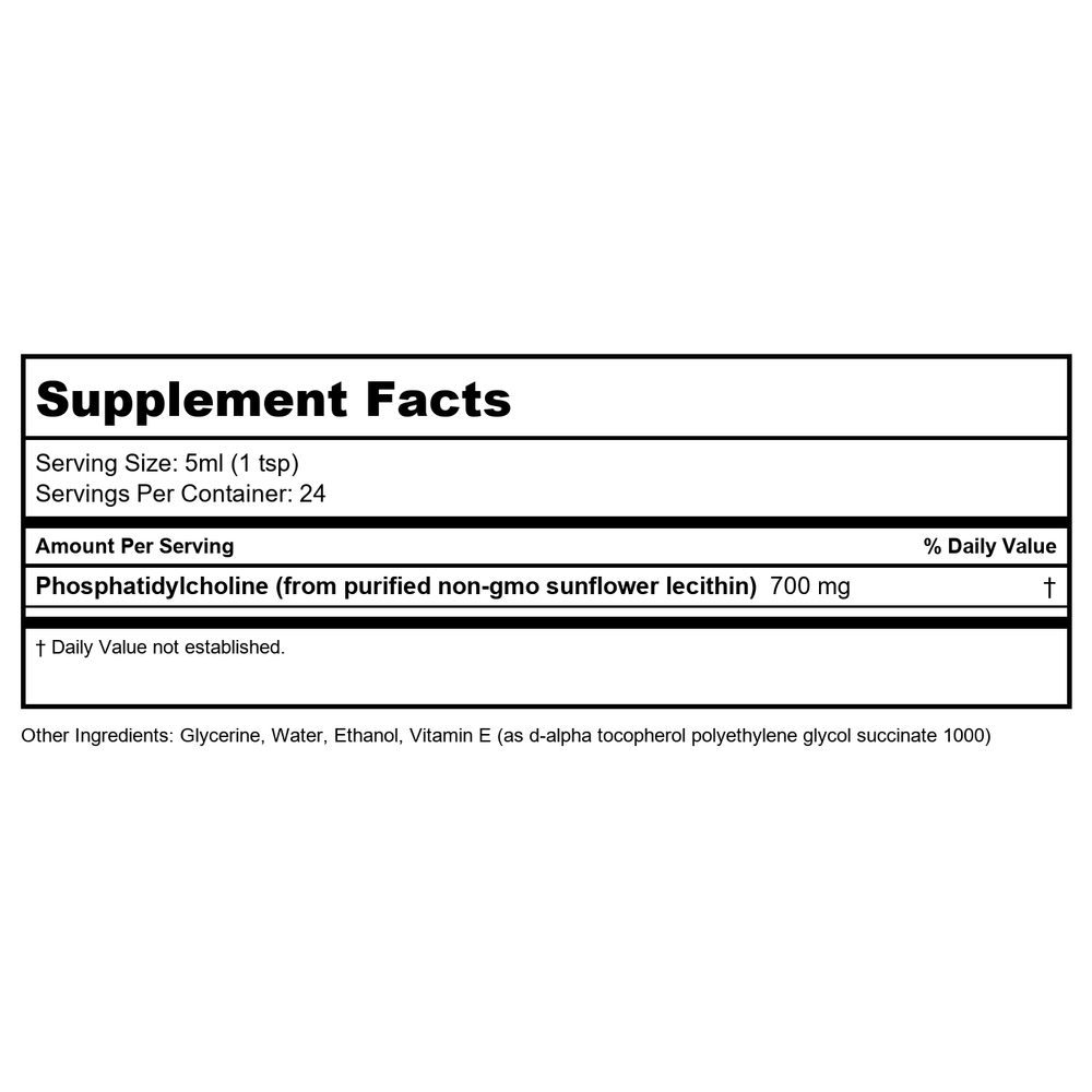 BioCeuticals Liposomal Phosphatidylcholine - Supplement Facts panel