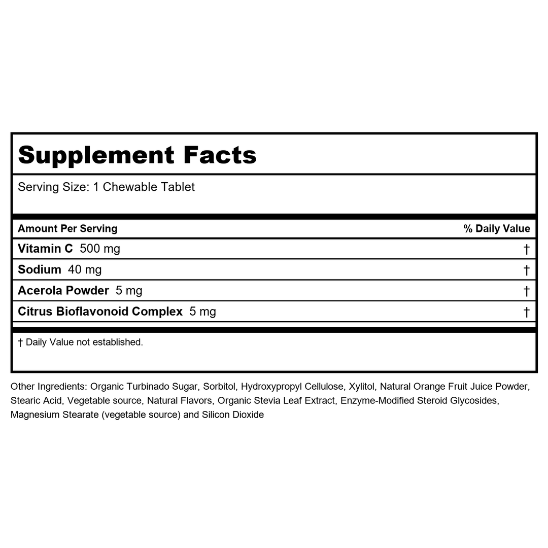 Now Foods Chewable GABA Orange 90 Chewables - 0082 - Supplement Facts panel