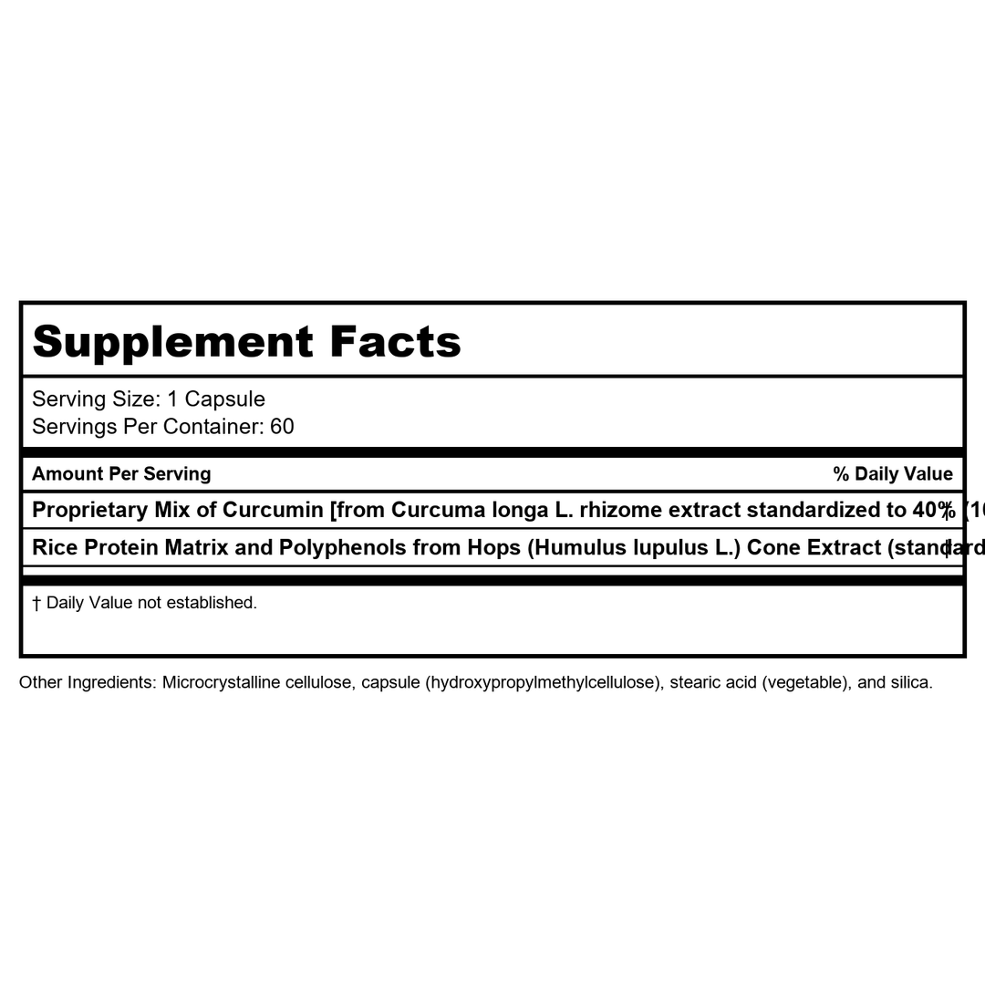 Metagenics Inflavonoid Intensive Care - 120 Capsules - - Supplement Facts panel