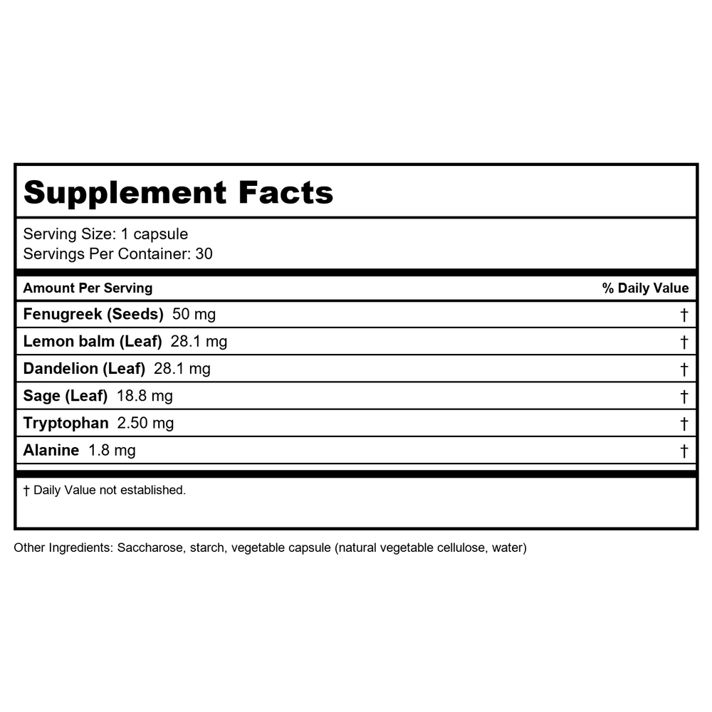 Activa Well Being Gastric 15 Capsules - Supplement Facts panel