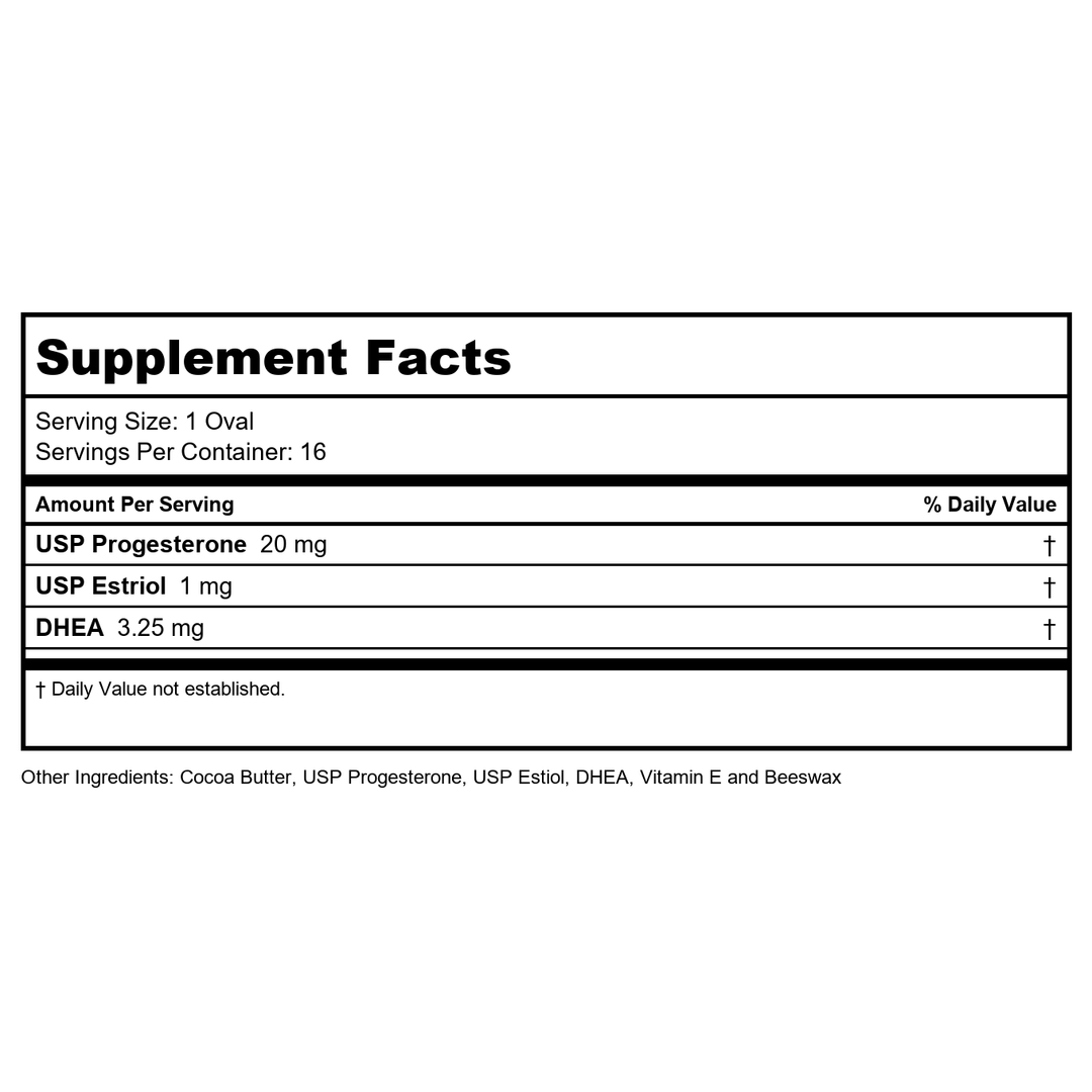 Bezwecken EP Ovals Plus 16 count - Supplement Facts panel