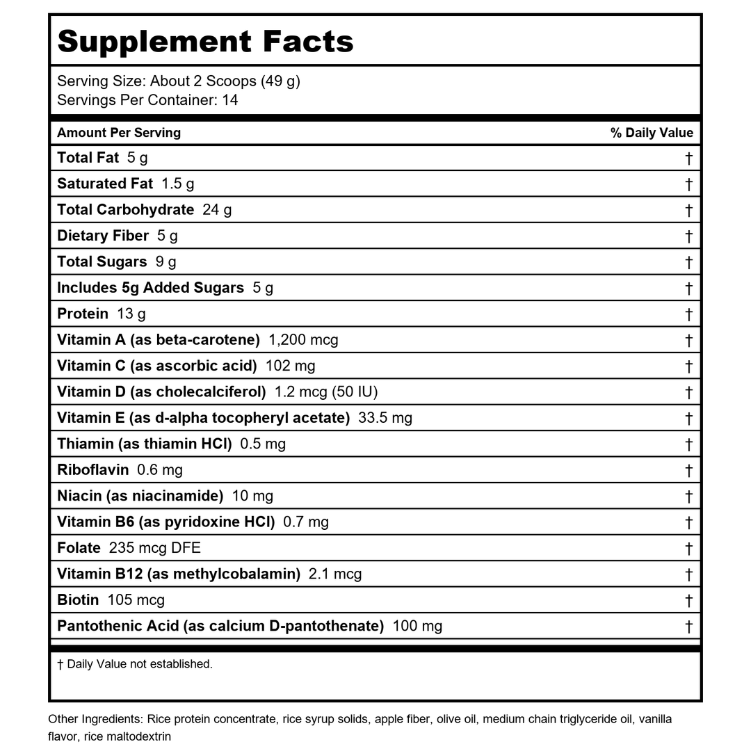 Metagenics GI Sustain 840 grams  - - Supplement Facts panel