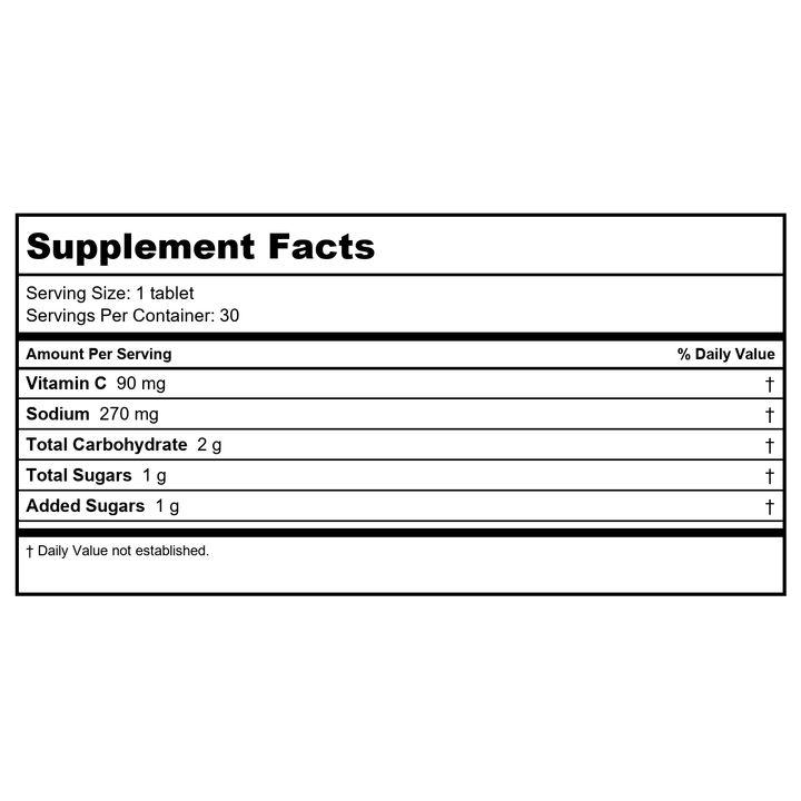 Amazing Grass Effervescent Lemon Lime 30 Servings - Supplement Facts panel