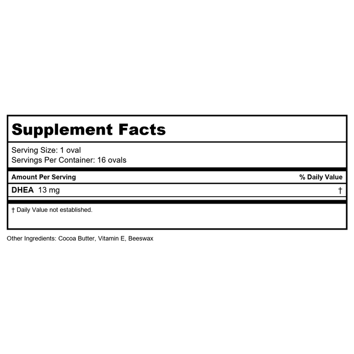 Bezwecken DHEA Ovals Hydrating Suppositories 16 count - B07CLTLS1B - Supplement Facts panel