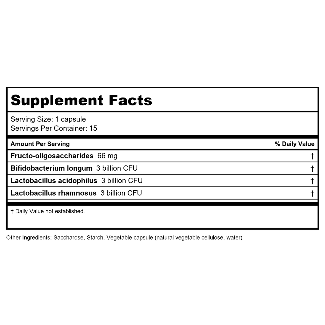 Activa Chrono Symbiotic - microgranule 15 capsules - Supplement Facts panel
