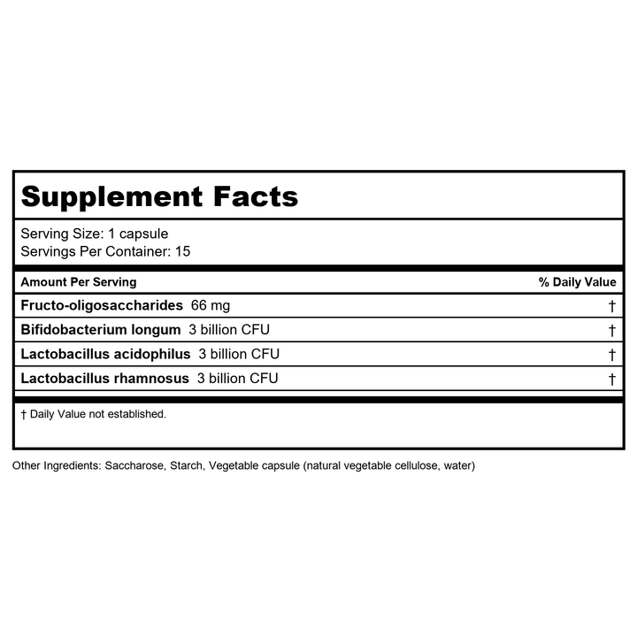 Activa Chrono Symbiotic - microgranule 15 capsules - Supplement Facts panel