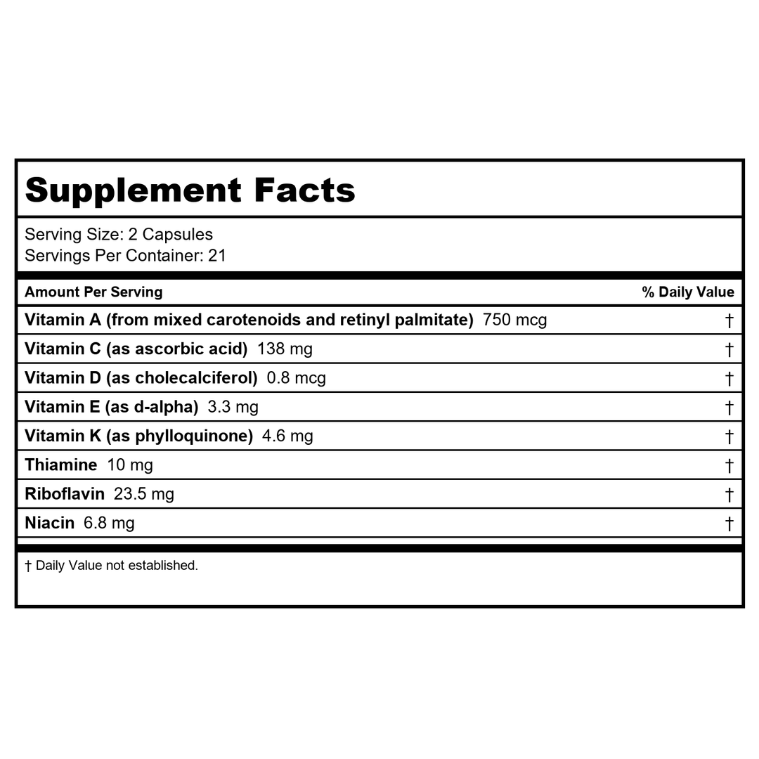 Metagenics Advaclear 126 caps - Supplement Facts panel