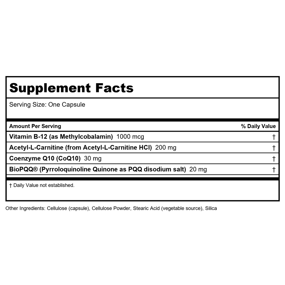 Protocol For Life Balance PQQ Complex with BioPQQ 30 Vcaps - P3168 - Supplement Facts panel