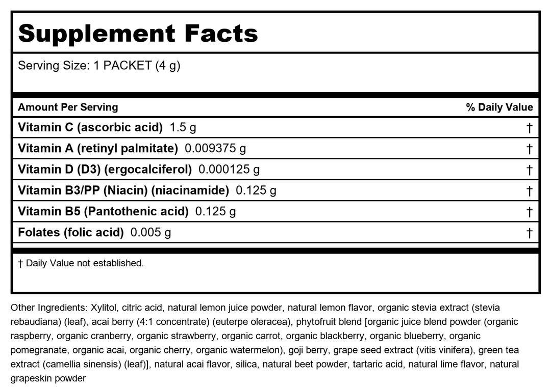 Now Solutions Vitamin C &amp; Oryza Sativa Gentle Scrub 4oz - 7998 - Supplement Facts panel