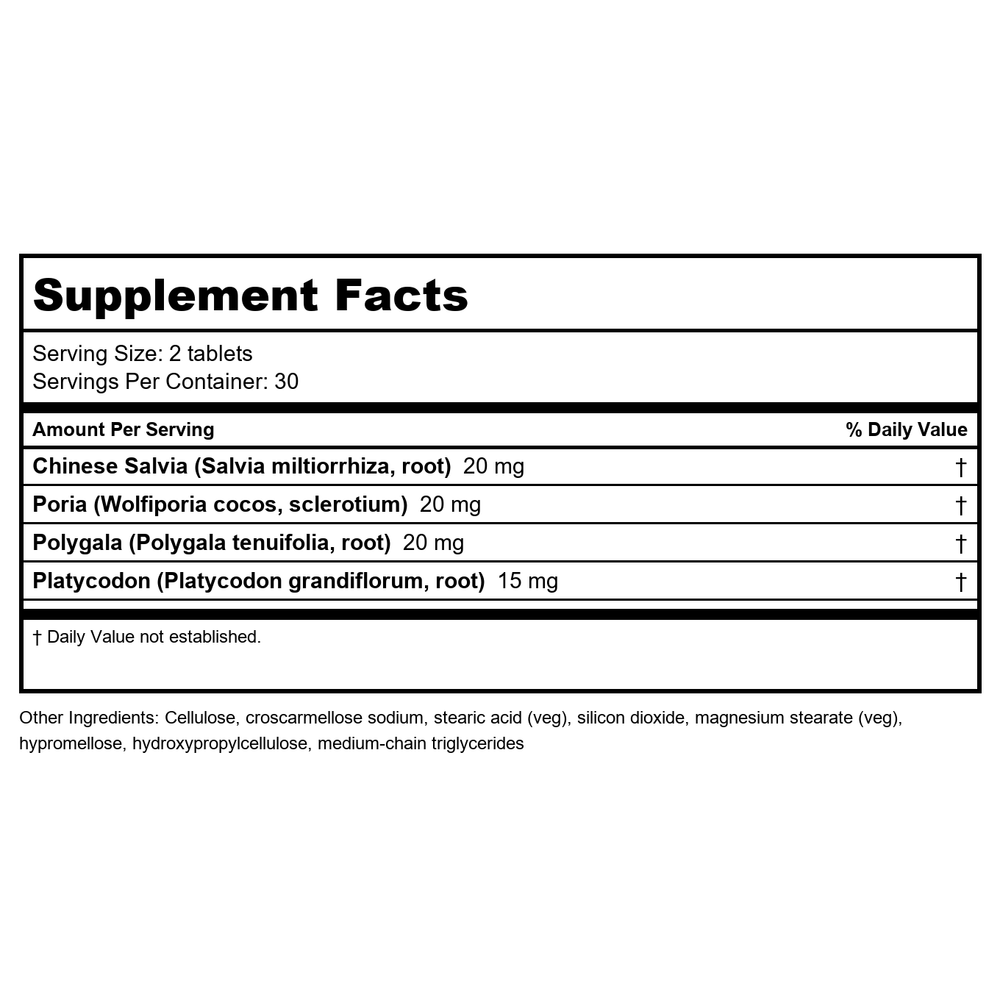 Metagenics Serenagen 60 Tablets - B005P0VDVK - Supplement Facts panel