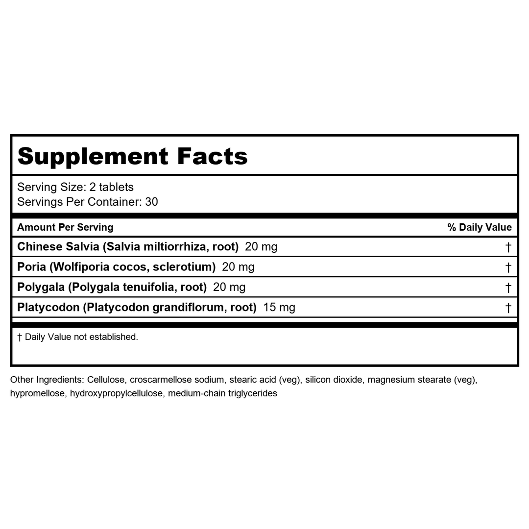 Metagenics Serenagen 60 Tablets - B005P0VDVK - Supplement Facts panel